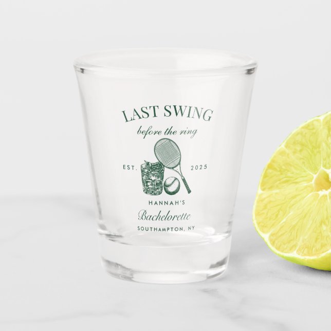 Copo De Shot Festa de Fim de Semana de Solteira de Tênis Modern (Frente)