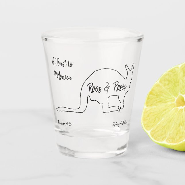 Copo De Shot Festa de solteira australiana Kangaroo Shot Glass (Frente)