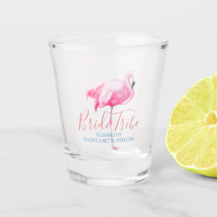 Copo De Shot Festa de solteira tropical com flamingo rosa