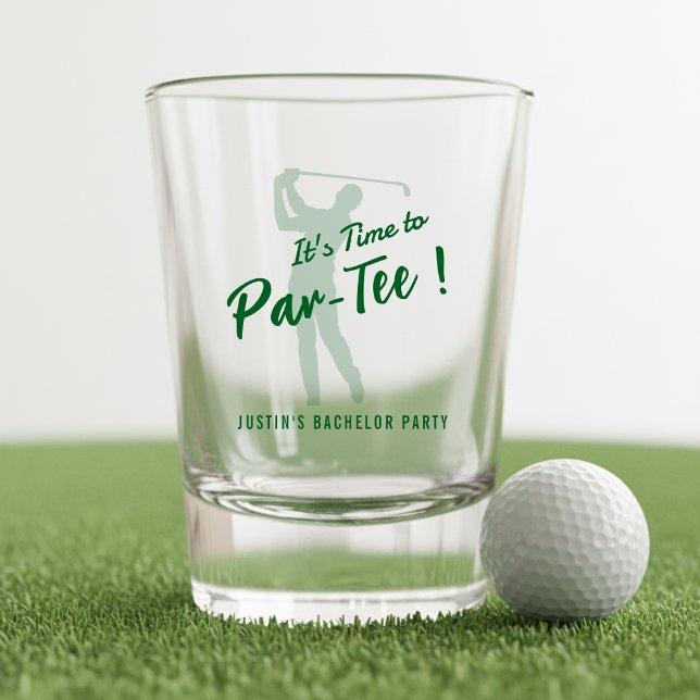 Copo De Shot Festa de Solteiro de Golfe É Hora de Par-Tee (Criador carregado)