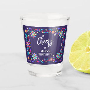 Copo De Shot Fiesta Blue Shot glass