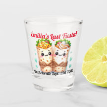Fiesta Shot Glass Burritos Bachelorette Personaliz
