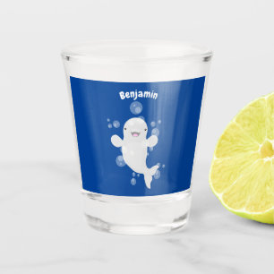 Copo De Shot Figura de desenho animado de bolhas de baleia belu