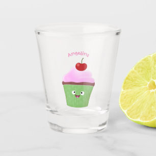 Copo De Shot Figura de desenho animado de cupcake feliz