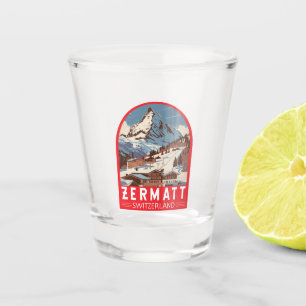 Copo De Shot Figura de Viagem de arte da ilustração da Suiça de