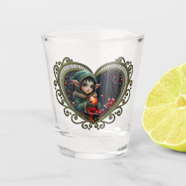 Copo De Shot Filha de elfo giro em Casaco verde
