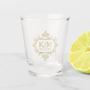 Copo De Shot Fine Filigree Dourado Wedding ID871