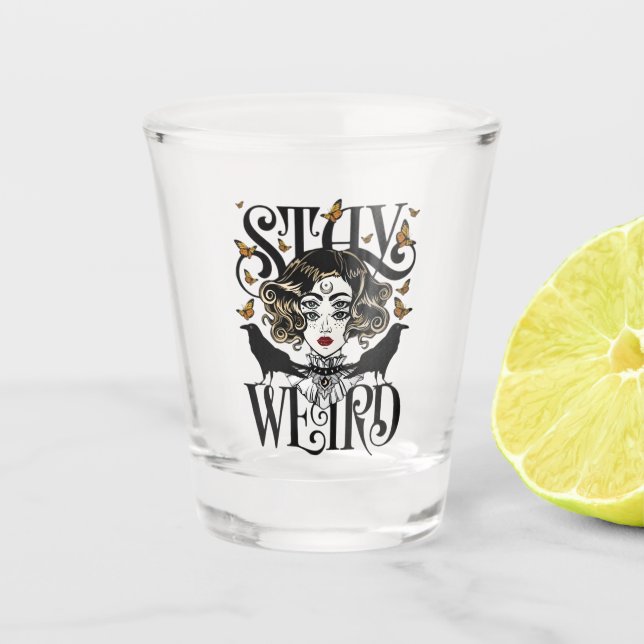 Copo De Shot Fique Estranho (Frente)