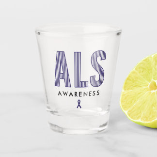 Copo De Shot Fita Azul de Consciência ALS