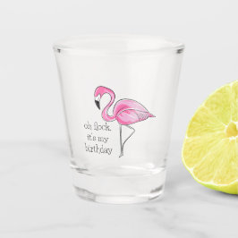 Copo De Shot Flamingo Rosa Oh Bloqueio É o Meu Pássaro de Anive