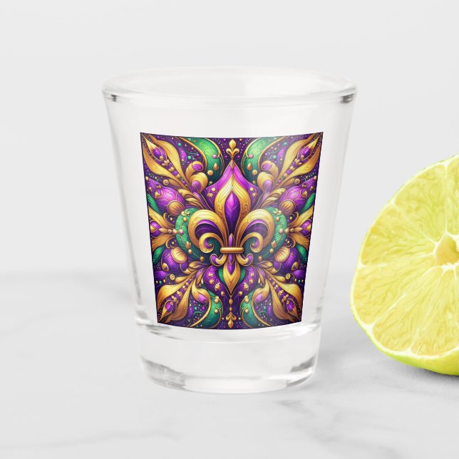 Copo De Shot fleur de lis mardi gras (Frente)