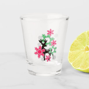 Copo De Shot Flocos de neve de veados de cera de Natal felizes
