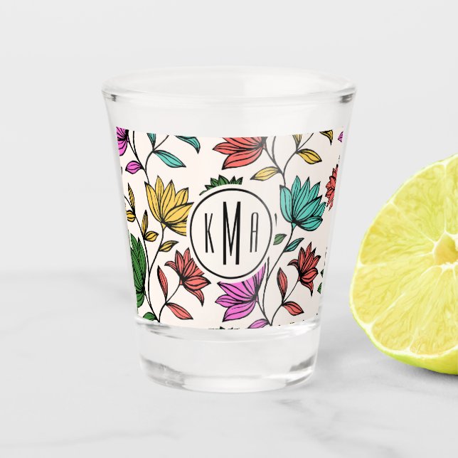 Copo De Shot Floral Bonito (Frente)