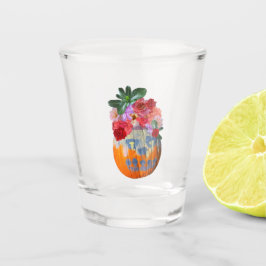 Copo De Shot Floral Pumpkin Shot glass