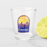 Copo De Shot Florence Italy Viagem Art Vintage<br><div class="desc">Design de arte vetorial de Florence. Florença,  capital da região da Toscana,  é o lar de muitas obras-primas da arte e da arquitetura renascentista.</div>
