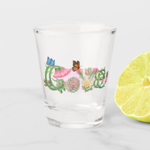 Copo De Shot Flores Amam