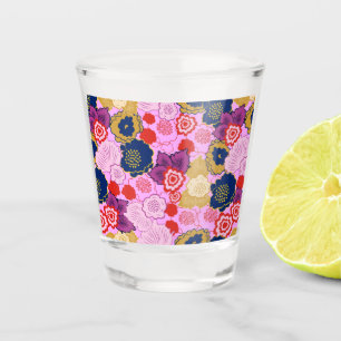 Copo De Shot Flores de primavera