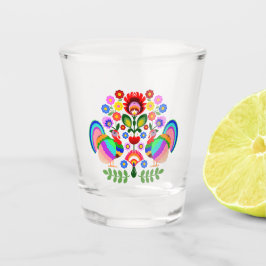 Copo De Shot Flores design poloneses.