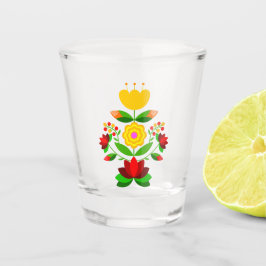 Copo De Shot Flores design poloneses.
