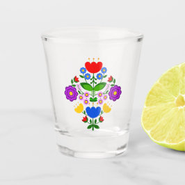 Copo De Shot Flores design poloneses.