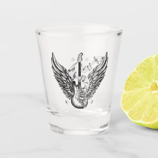 Copo De Shot Flying Guitar Shot Glass