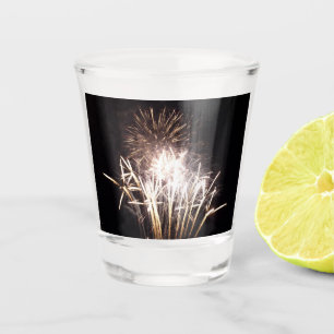 Copo De Shot Fogos de artifício brancos e Dourados I Celebraç
