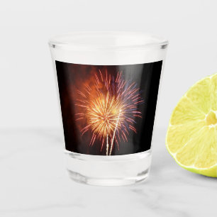 Copo De Shot Fogos de artifício vermelho, branco e azul I Patri