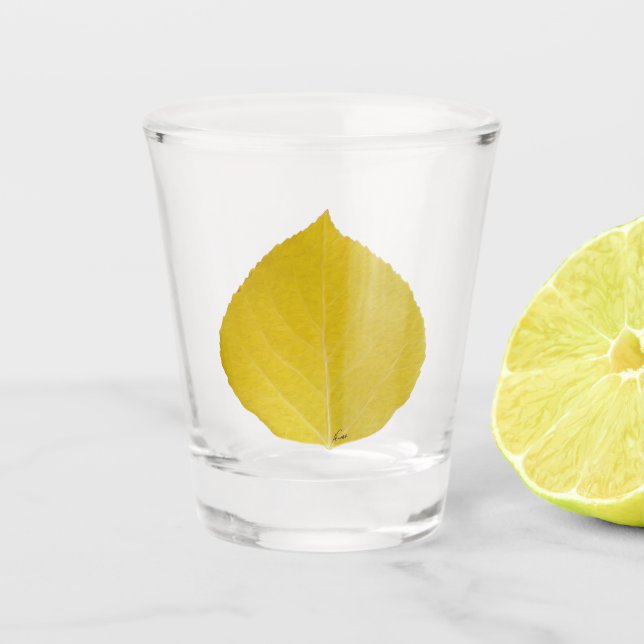 Copo De Shot Folha Amarela Aspen #5 (Frente)