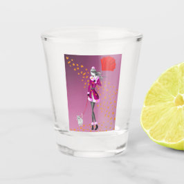 Copo De Shot Folha de outono deixa passeata de inverno