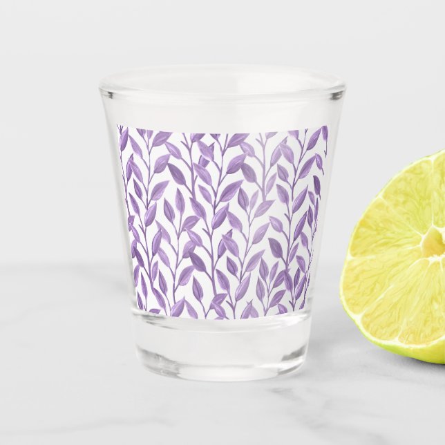Copo De Shot Folhas de lavanda (Frente)