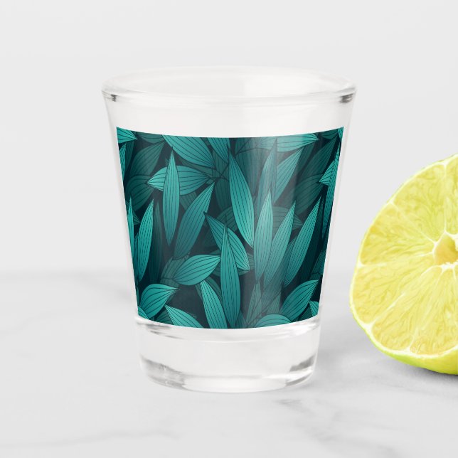 Copo De Shot Folhas tropicais gradativas (Frente)