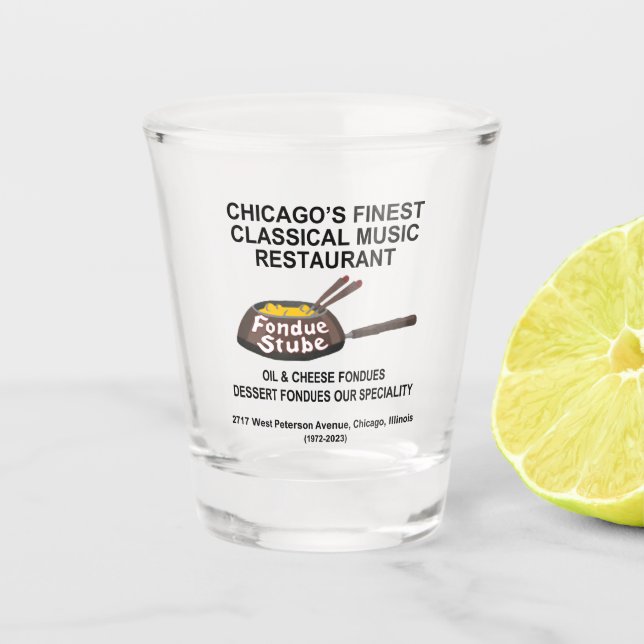 Copo De Shot Fondue Stube, Chicago, Illinois (Frente)