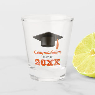 Copo De Shot Formandos de Parabéns laranja