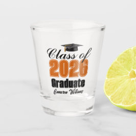 Copo De Shot Formatura Personalizada Laranja da Turma de 2026