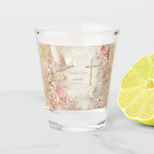 Copo De Shot Forte Blush e Dourado Quince, personalizado