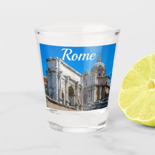 Copo De Shot Fórum Romano arruina em Roma, Itália