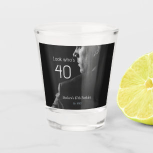Copo De Shot foto de aniversário de 40 anos nome do homem ano e