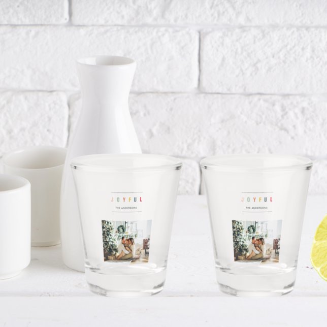 Copo De Shot Foto de Natal Moderno Simples | Feriado alegre (Criador carregado)