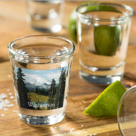 Copo De Shot Foto de Paisagem do Monte Rainier Cênico em Washin