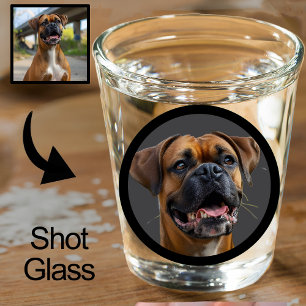 Copo De Shot Foto de sobra de Pet Dog Pet Pet de Stofer Preto E