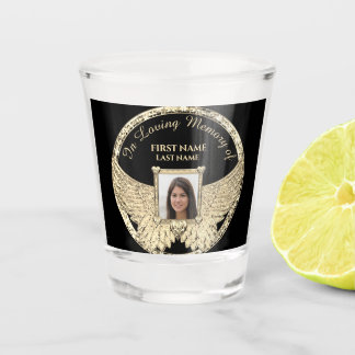 Copo De Shot Foto Memorial Dourado Angel Wings Shot Glass
