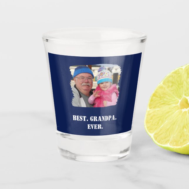 Copo De Shot Foto Personalizada da Família Avô Nonno Melhor Avô (Frente)