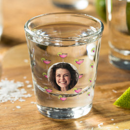 Copo De Shot Foto Personalizada de Rosto e Coquetel | Rosa Pers