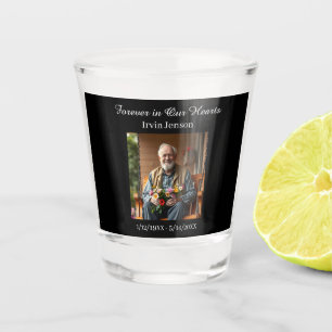 Copo De Shot Foto & Poema Memorial Para Sempre em nossos Cora