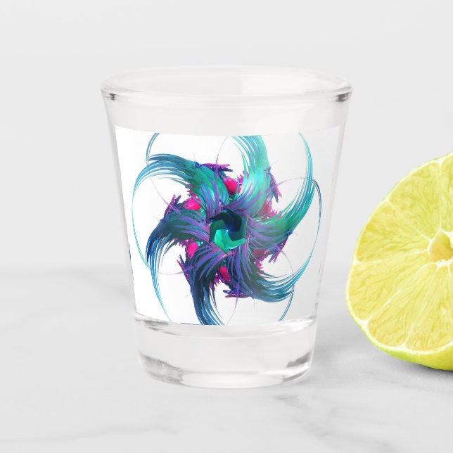 Copo De Shot Fractal Fantasy Swirls Shot Glass (Frente)
