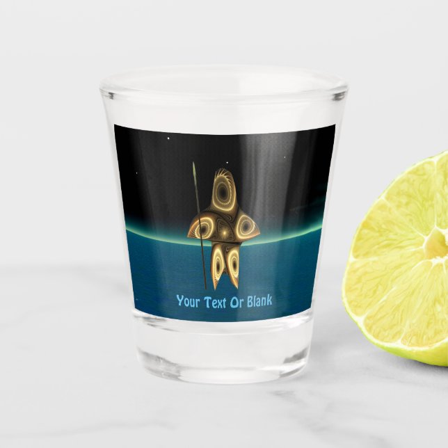 Copo De Shot Fractal Inuit Hunter (Frente)