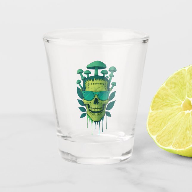 Copo De Shot Frankenstein Mushroom Skull (Frente)