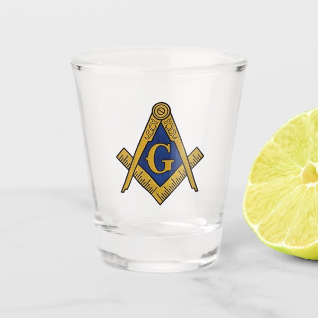 Copo De Shot Freemason Masonic Gifts - Símbolo Compass Mason (Frente)