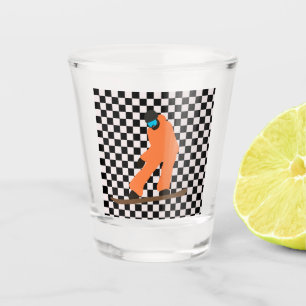 Copo De Shot Freeride Snowboarder Orange Suit Verificado