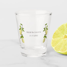 Copo De Shot Fresh Citrus Painted Lemons Modern Mediterranean